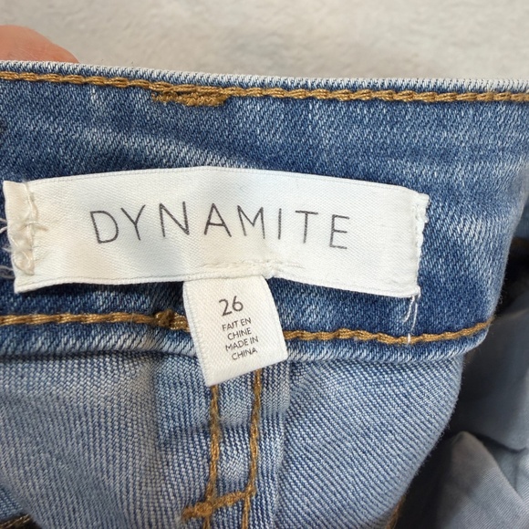 Dynamite Jeans Womens Size 26 Blue Ultra High Rise Flare Leg Hippie Light Wash - Picture 2 of 11